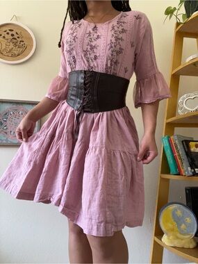 mauve boho dress 🌷